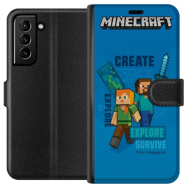 Samsung Galaxy S21+ 5G Plånboksfodral Minecraft Caves