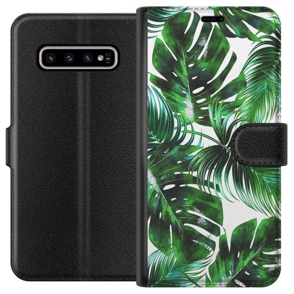 Kompatibelt Lommeboketui til Samsung Galaxy S10+ Blad