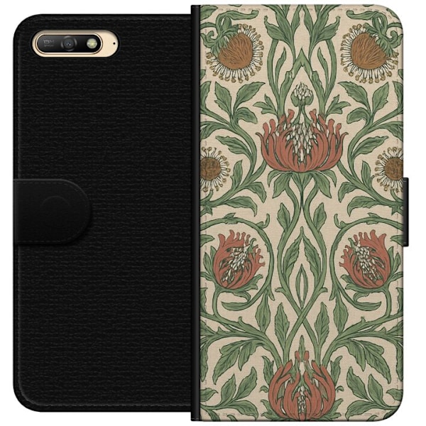 Huawei Y6 (2018) Tegnebogsetui Blad Detaljer