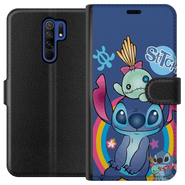 Xiaomi Redmi 9 Tegnebogsetui Stitch og ven