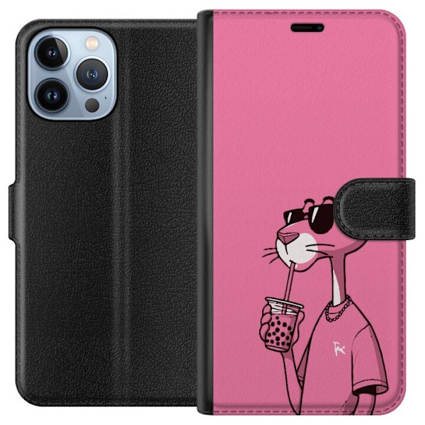 Apple iPhone 13 Pro Max Tegnebogsetui Pink Panther Drink