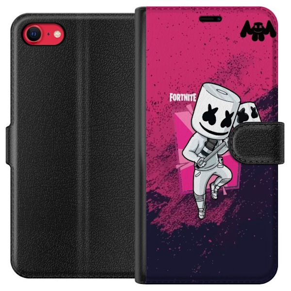 Apple iPhone 8 Plånboksfodral Marshmello Fortnite Skin Emote Gaming DJ Karaktär Populärt Motiv Barn Ungdom Trend