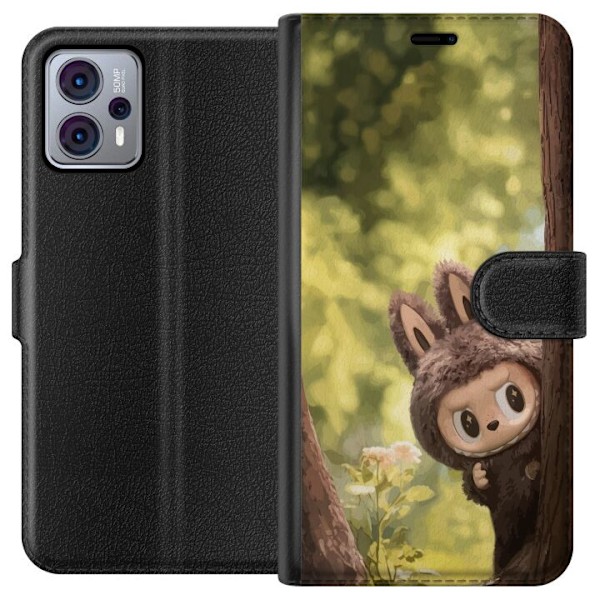 Motorola Moto G23 Tegnebogsetui Labubu Graffiti Vibes – Gadekunst i monsterform