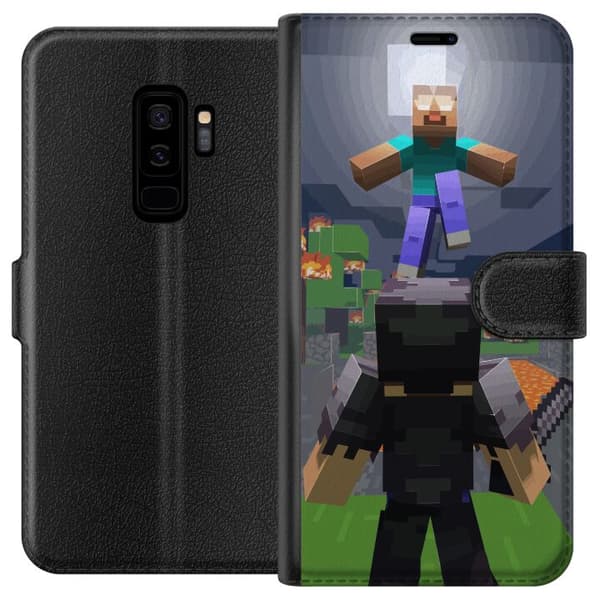 Kompatibel Tegnebogsetui til Samsung Galaxy S9+ Minecraft