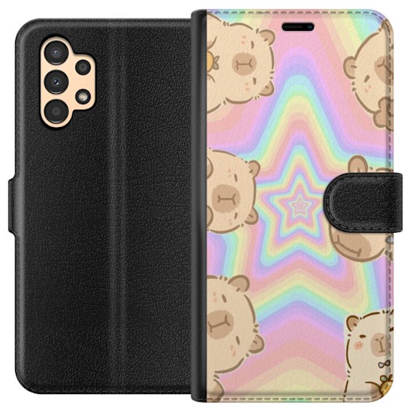 Samsung Galaxy A13 Tegnebogsetui Kawaii Capybara Galaxy Sød A