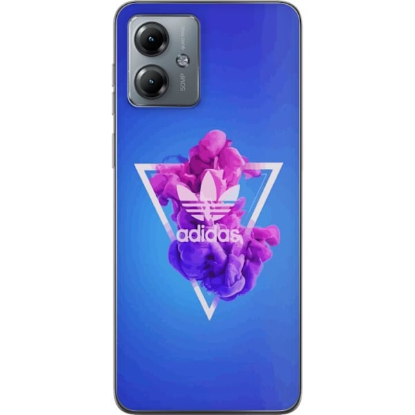 Motorola Moto G14 Läpinäkyvä kuori Adidas-inspiroitunut sin