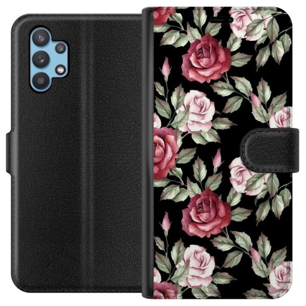Samsung Galaxy A32 5G Lommeboketui Blomster