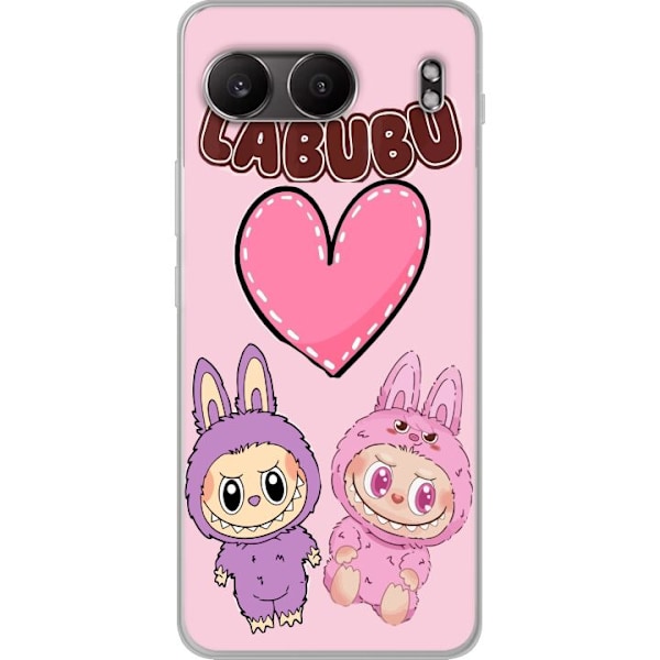 OnePlus Nord 4 Läpinäkyvä kuori Labubu Pink Monster