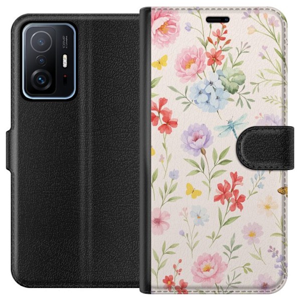 Xiaomi 11T Tegnebogsetui Blomster