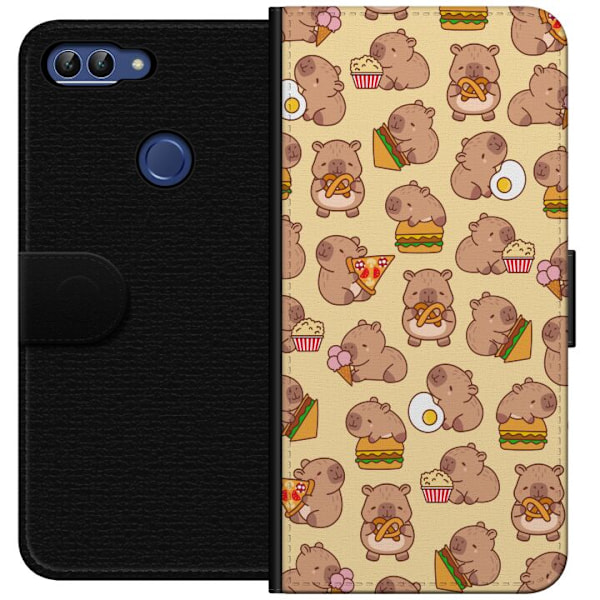 Huawei P smart Plånboksfodral Kawaii capybara mobilskal med f