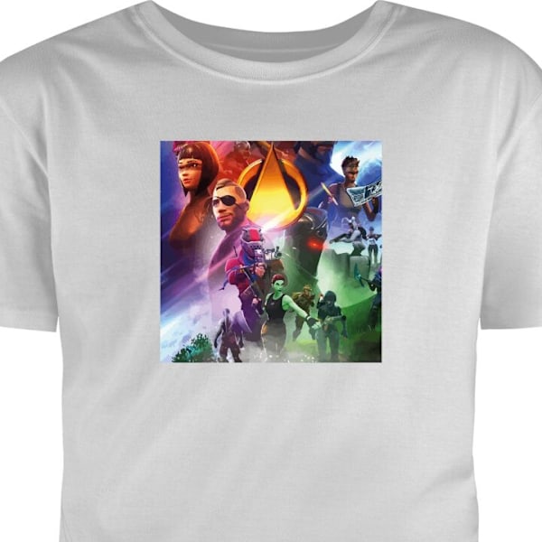 Barn-T-shirt | Bekväm T-shirt för Barn Fortnite grå 3-4 År