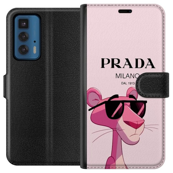 Motorola Edge 20 Pro Tegnebogsetui Prada Lyserød Panter