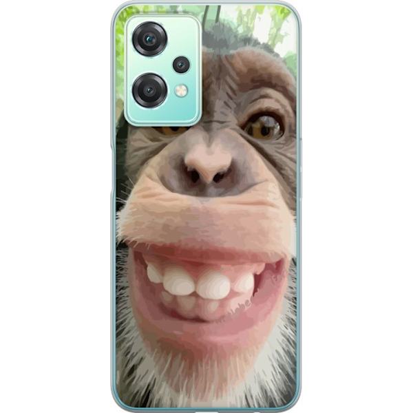 OnePlus Nord CE 2 Lite 5G Genomskinligt Skal Chimp Selfie Rolig Grafisk Design Apa Djurmotiv Trend Roligt Motiv Populärt Urban Art Stil