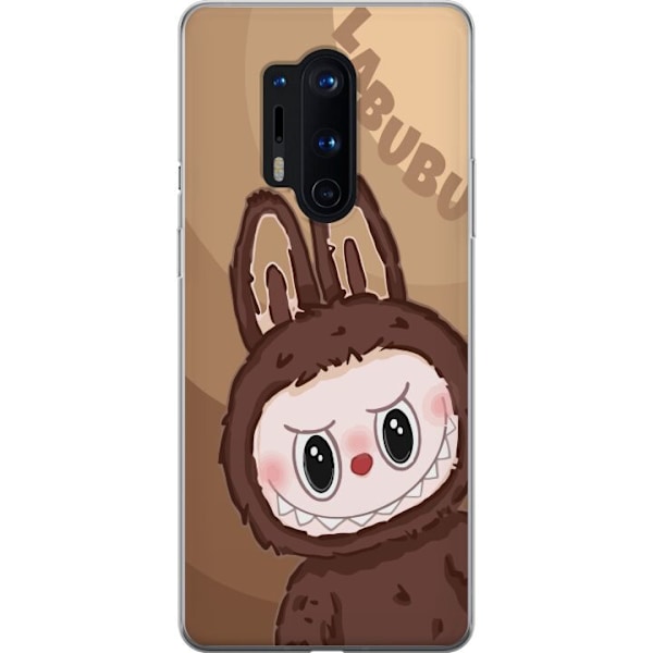 OnePlus 8 Pro Genomskinligt Skal Labubu Cloud Cutie – Vit oc