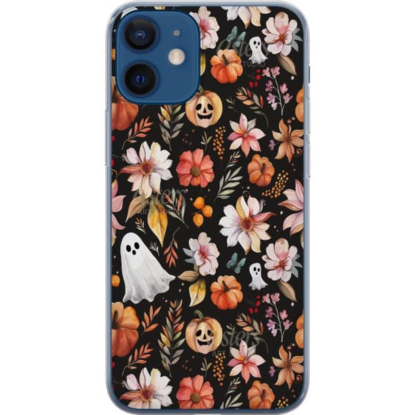 Kompatibelt Mobildeksel til Apple iPhone 12 mini Halloween Mønster Gresskar Spøkelse Maskerade