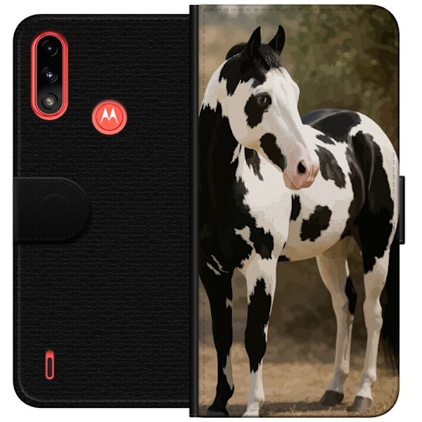 Motorola Moto E7 Power Plånboksfodral Vacker Häst – elegan