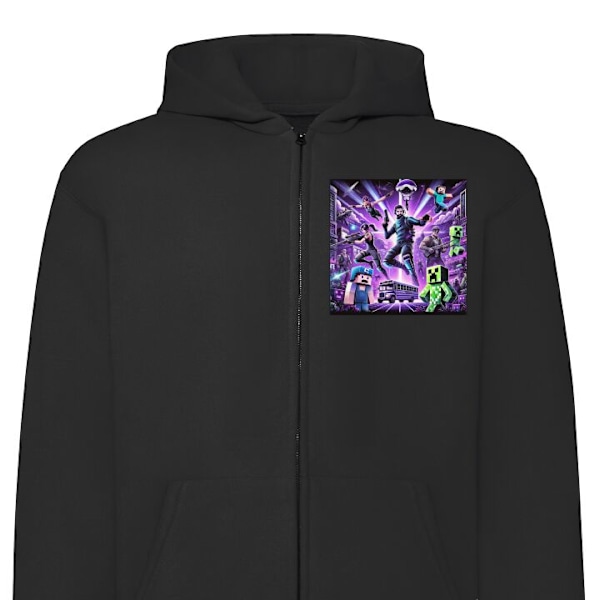 Zip-Hoodie | Huvtröja med Dragkedja för Vuxna Fortnite vs Mi svart M