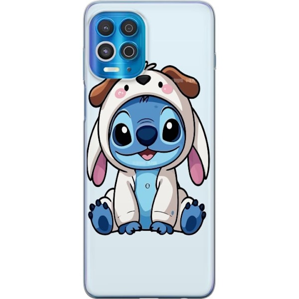 Motorola Edge S Läpinäkyvä kuori Stitch Koirapuku Lilo & Stitch Disney Hauska Design Sininen Avaruusolento Sarjakuva Hahmo Suosittu Lapsille Suosit