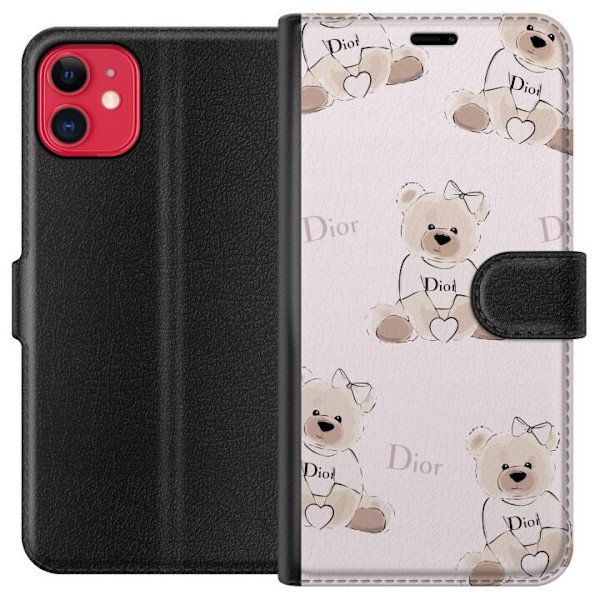 Apple iPhone 11 Tegnebogsetui Teddy Dior Vibes - luksuriøs bamse i modetil