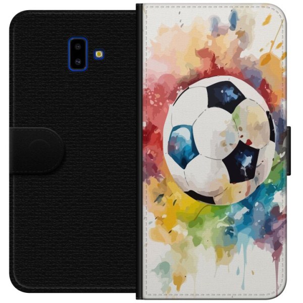Samsung Galaxy J6+ Plånboksfodral Fotboll
