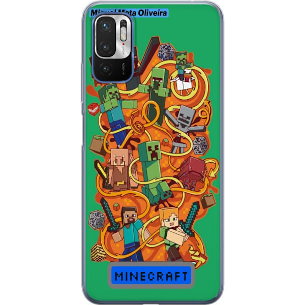 Xiaomi Redmi Note 10 5G Läpinäkyvä kuori Minecraft