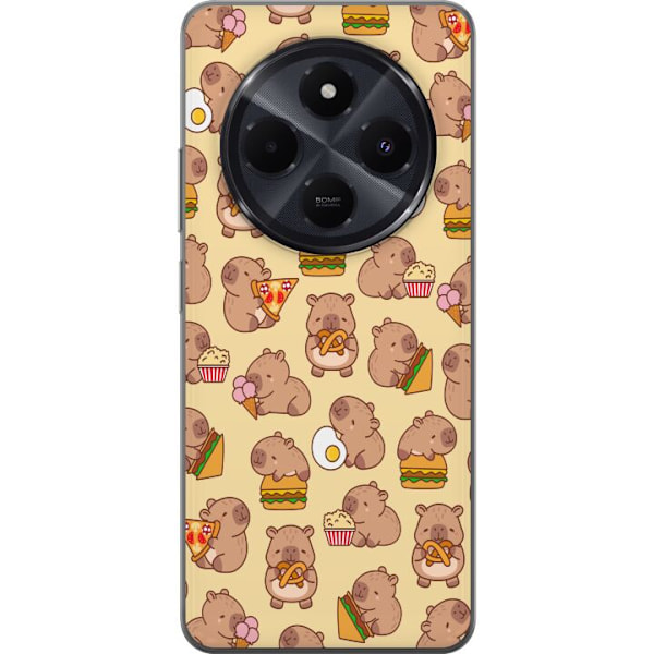 Xiaomi Redmi A4 Läpinäkyvä kuori Kawaii capybara puhelinkotelo useilla söpöillä hahmoilla