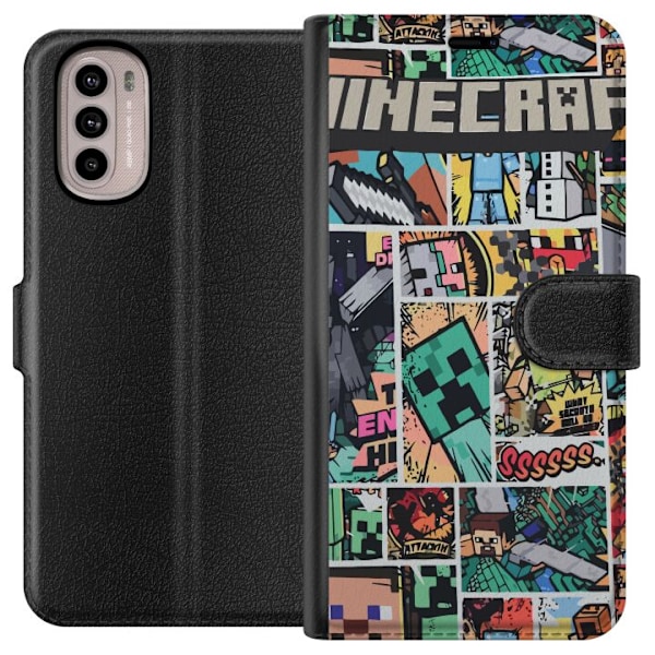 Motorola Moto G41 Lompakkokotelo Minecraft Taide