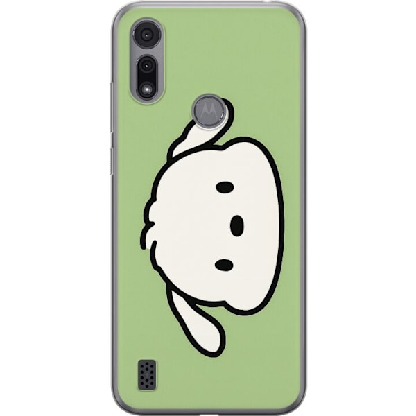 Motorola Moto E6i Läpinäkyvä kuori Snoopy Flip