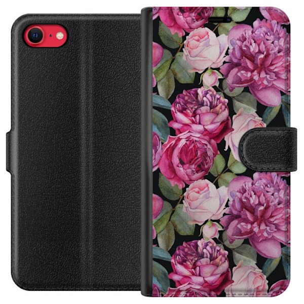 Kompatibel Tegnebogsetui til Apple iPhone 7 Blomster