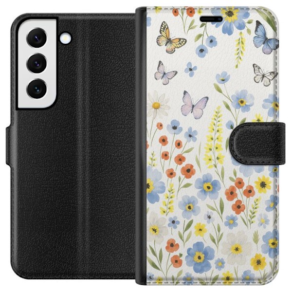 Samsung Galaxy S22+ 5G Plånboksfodral Sommarblommor