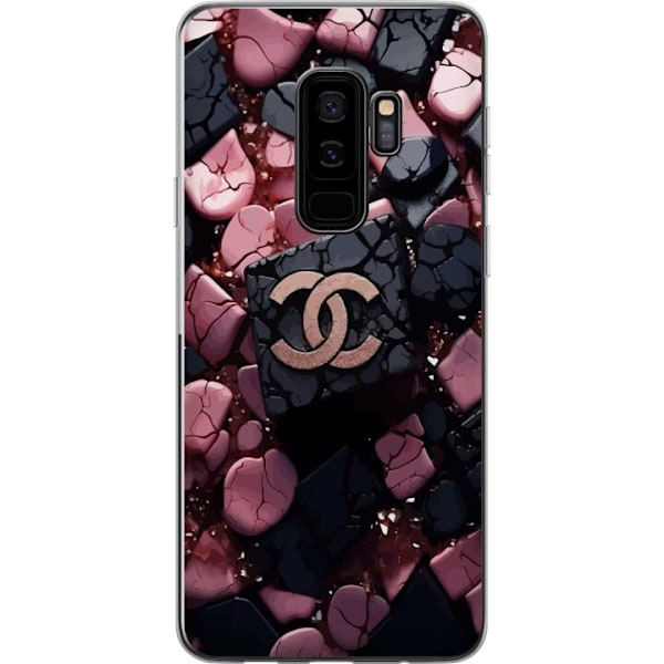 Samsung Galaxy S9+ Gennemsigtig cover Chanel Sort og Lyserød