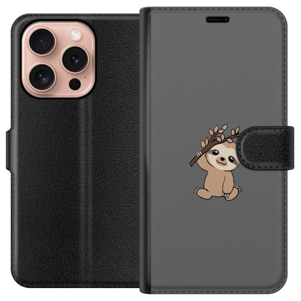 Apple iPhone 16 Pro Lommeboketui Sloth