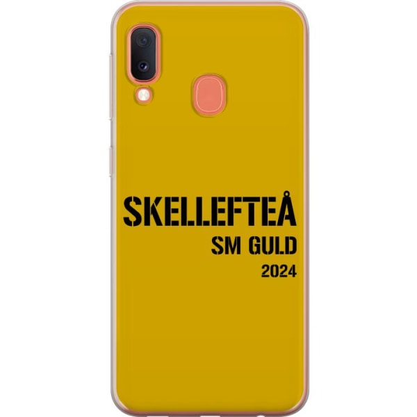 Samsung Galaxy A20e Läpinäkyvä kuori Skellefteå SM KULTA