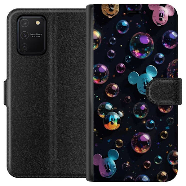Samsung Galaxy S10 Lite Lompakkokotelo  Mikki Hiiri Disney Kuplat Suunnittelu Hauska Motiivi Suosittu Disney-hahmo Piirrossarja Lasten Klassikko