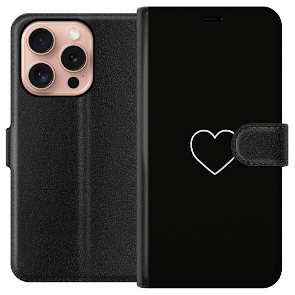 Apple iPhone 16 Pro Lompakkokotelo Sydän