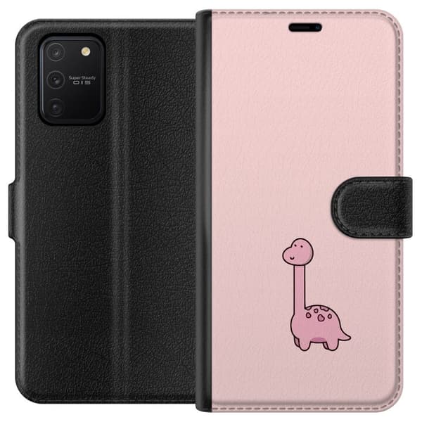 Kompatibel Tegnebogsetui til Samsung Galaxy S10 Lite Rosa dinosaur