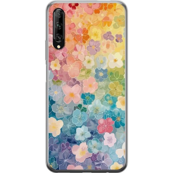 Huawei P smart Pro 2019 Gennemsigtig cover Små blomster