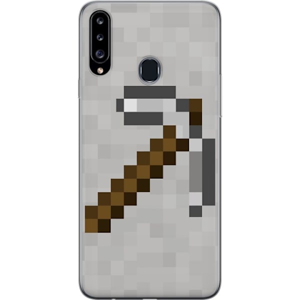 Samsung Galaxy A20s Läpinäkyvä kuori Minecraft Työkalut