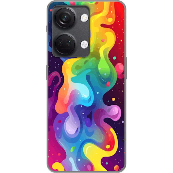 OnePlus Nord 3 Genomskinligt Skal Color Splash Abstrakt Konst Design Färgstarkt Mönster Modern Populär Väggkonst Grafiskt Trend