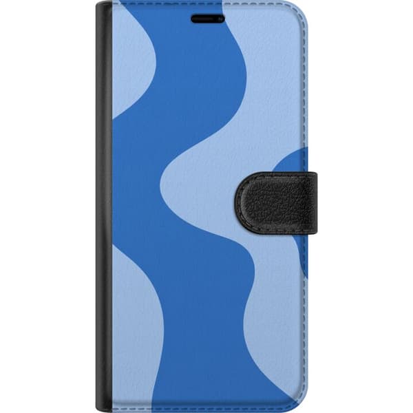 Kompatibelt Lommeboketui til Xiaomi Redmi Note 10 Pro Blå bølger blå