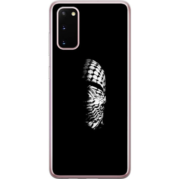 Samsung Galaxy S20 Genomskinligt Skal Keffiyeh-mönster – klassisk svartvit palestinasjal med kulturell tyngd