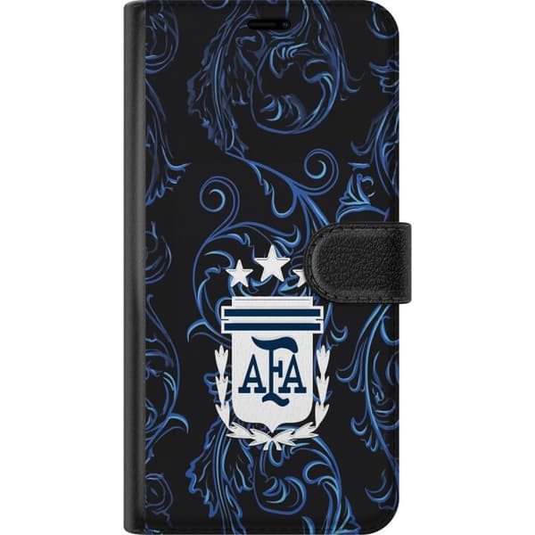 Kompatibel Tegnebogsetui til Google Pixel 11 Argentinas AFA-emblem på mørkeblå ornamental baggrund blå