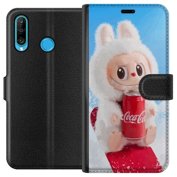 Huawei P30 lite Lompakkokotelo Labubu Summer Edition