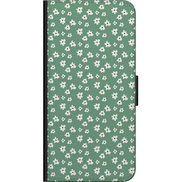 Kompatibelt Plånboksfodral till Xiaomi Redmi Note 9S Grön blomgrafik grön