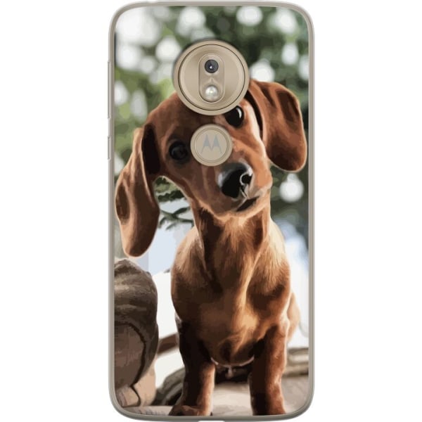 Motorola Moto G7 Play Genomskinligt Skal Yngre Hund