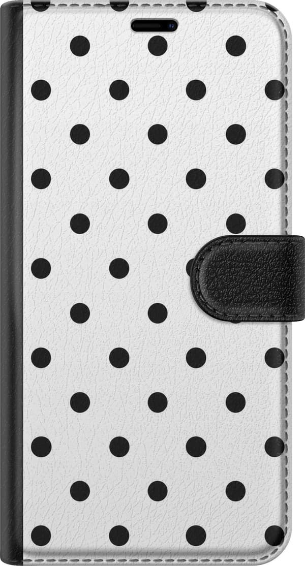 Kompatibelt Plånboksfodral till Apple iPhone 11 Svartvita prickar vit