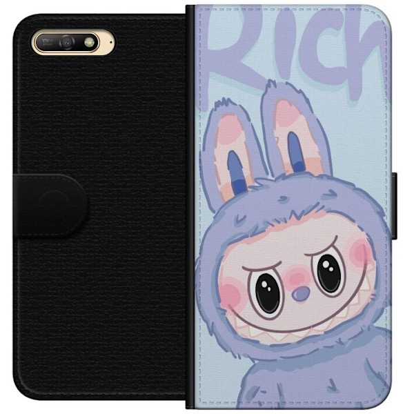 Huawei Y6 (2018) Lommeboketui Blå Kanin Labubu