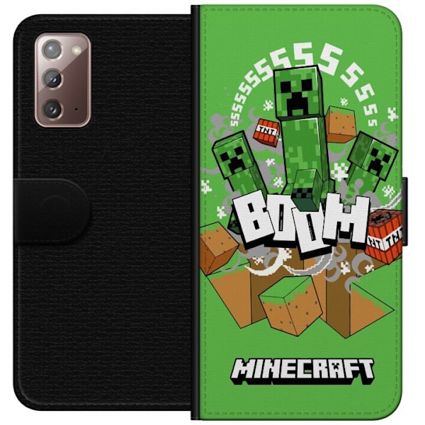 Samsung Galaxy Note20 Plånboksfodral Minecraft Boom