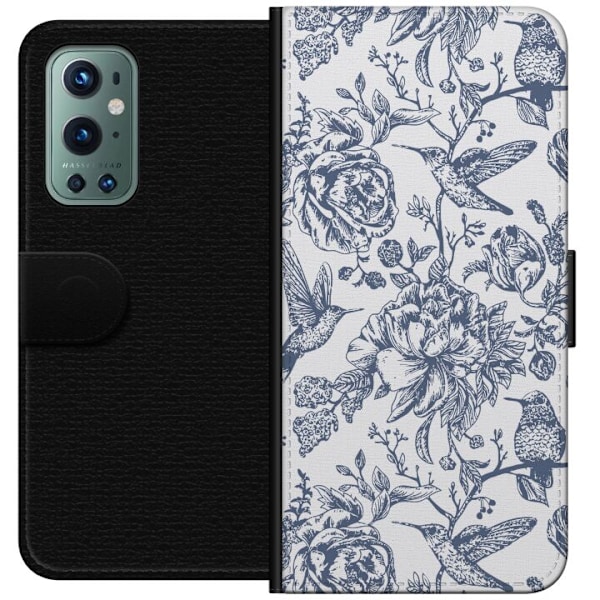OnePlus 9 Pro Lompakkokotelo Kukat & Linnut - Romanttinen Vint
