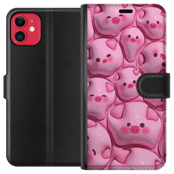 Kompatibel Tegnebogsetui til Apple iPhone 11 Boblende Grise